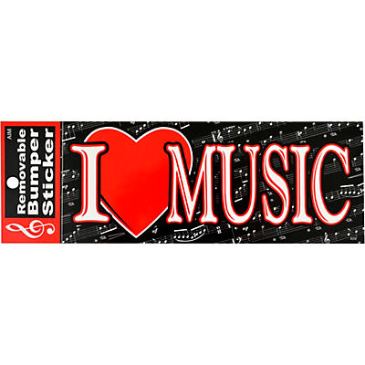 AIM I Heart Music Bumper Sticker