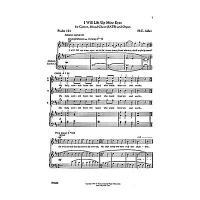 Transcontinental Music I Will Lift Up Mine Eyes SATB composed by Hugo Adler
