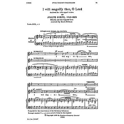 Novello I Will Magnify Thee, O Lord SS Composed by Joseph Corfe