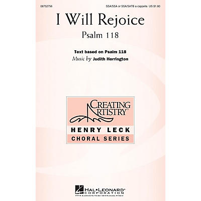 Hal Leonard I Will Rejoice CHORAL composed by Judith Herrington