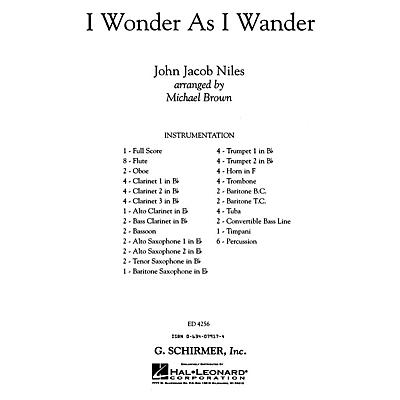 G. Schirmer I Wonder As I Wander (full Score) Concert Band