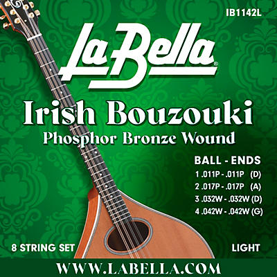 La Bella IB Irish Bouzouki 8-String Set