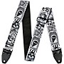 Dunlop ILOVEDUST Guitar Strap - Skulls Black White