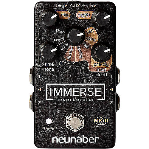 Neunaber Immerse Reverberator Mk II Stereo Reverb Effects Pedal Condition 1 - Mint Black