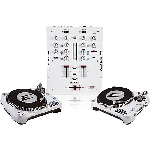 INNO-PROPAK DJT-1300 USB Turntable (2) and INNO-MIX2 Mixer (1)