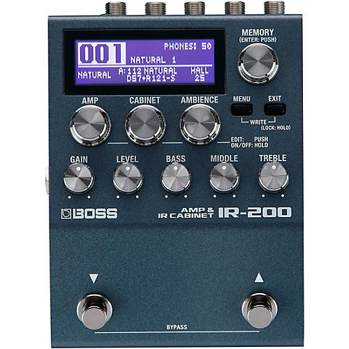 Boss IR-200 Amp and Cabinet Processor Effects Pedal Black