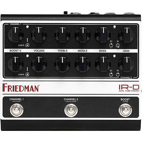 Friedman IR-D Dual-Tube Preamp DI+IR Dual-Channel 12AX7 Tubes Effects Pedal Condition 1 - Mint Black and Silver