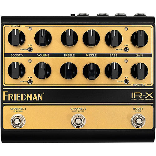 Friedman IR-X Dual-Tube Preamp DI+IR Dual-Channel 12AX7 Tubes Effects Pedal Condition 1 - Mint Black