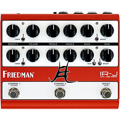 Friedman IRJ Dual Tube Jake E. Lee Signature Dual-Tube Preamp DI+IR Dual-Channel 12AX7 Tubes Effects Pedal