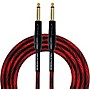 KIRLIN IWB Black/Red Woven Instrument Cable 1/4