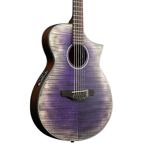 Ibanez Ibanez AEWC32FM Thinline Acoustic-Electric Guitar Violet Burst ...