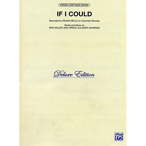 If I Could Recorded by Regina Belle Vocal, Piano/Chord Sheet Music