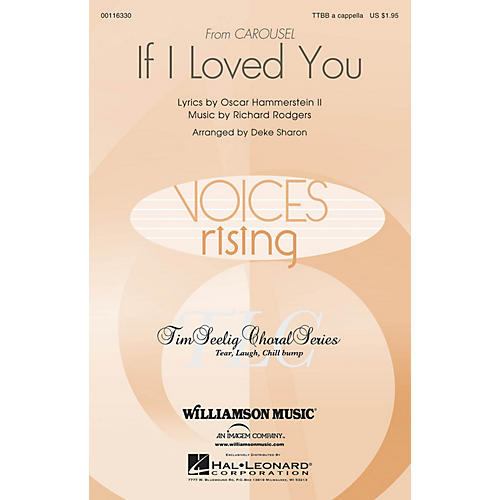 Hal Leonard If I Loved You (from Carousel) TTBB A Cappella arranged by Deke Sharon