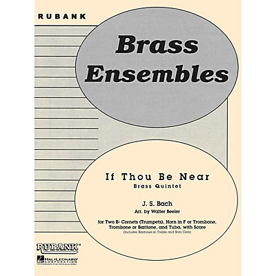 Rubank Publications If Thou Be Near (Bist du bei mir) (Brass Quintet - Grade 3) Rubank Solo/Ensemble Sheet Series