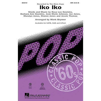 Hal Leonard Iko Iko 2-Part by Dixie Cups Arranged by Mark Brymer