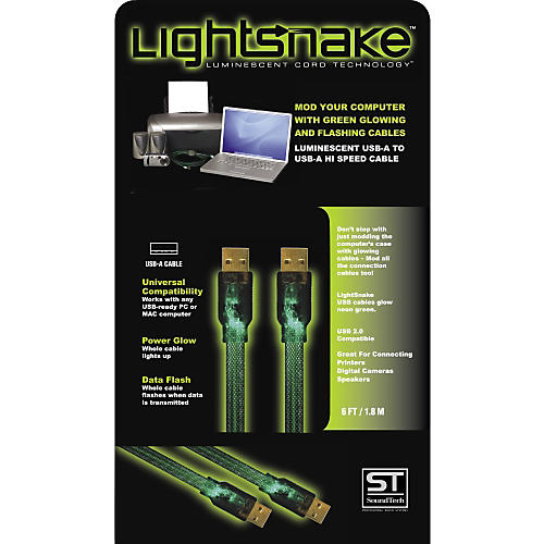 Illuminated USB A to USB A Cable