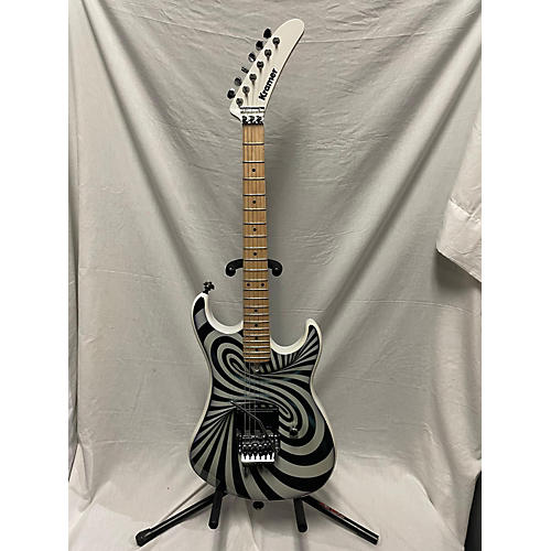Kramer Illusionist Solid Body Electric Guitar white swirl