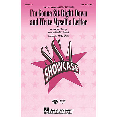 Hal Leonard I'm Gonna Sit Right Down and Write Myself a Letter ShowTrax CD by Billy Williams Arranged by Kirby Shaw