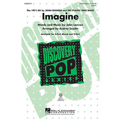 Hal Leonard Imagine (Discovery Level 2) 3-Part Mixed by John Lennon arranged by Audrey Snyder