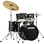 TAMA Imperialstar 5-Piece Complete Drum Set with 18 in. Bass Drum and Meinl HCS Cymbals Black Oak Wrap