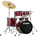 TAMA Imperialstar 5-Piece Complete Drum Set with 18 in. Bass Drum and Meinl HCS Cymbals Burgundy Walnut WrapCandy Apple Mist