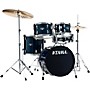 TAMA Imperialstar 5-Piece Complete Drum Set with 18 in. Bass Drum and Meinl HCS Cymbals Dark Blue