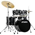 TAMA Imperialstar 5-Piece Complete Drum Set with 18 in. Bass Drum and Meinl HCS Cymbals Candy Apple MistHairline Black