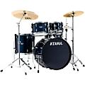 TAMA Imperialstar 5-Piece Complete Drum Set with 22 in. Bass Drum and Meinl HCS Cymbals Black Oak WrapDark Blue
