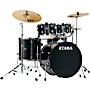 TAMA Imperialstar 5-Piece Complete Drum Set with 22 in. Bass Drum and Meinl HCS Cymbals Hairline Black