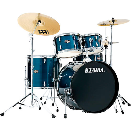 Tama Imperialstar 5-Piece Complete Drum Set with 22 in. Bass Drum and Meinl HCS Cymbals Hairline Light Blue