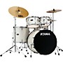 TAMA Imperialstar 5-Piece Complete Drum Set with 22 in. Bass Drum and Meinl HCS Cymbals Vintage White Sparkle