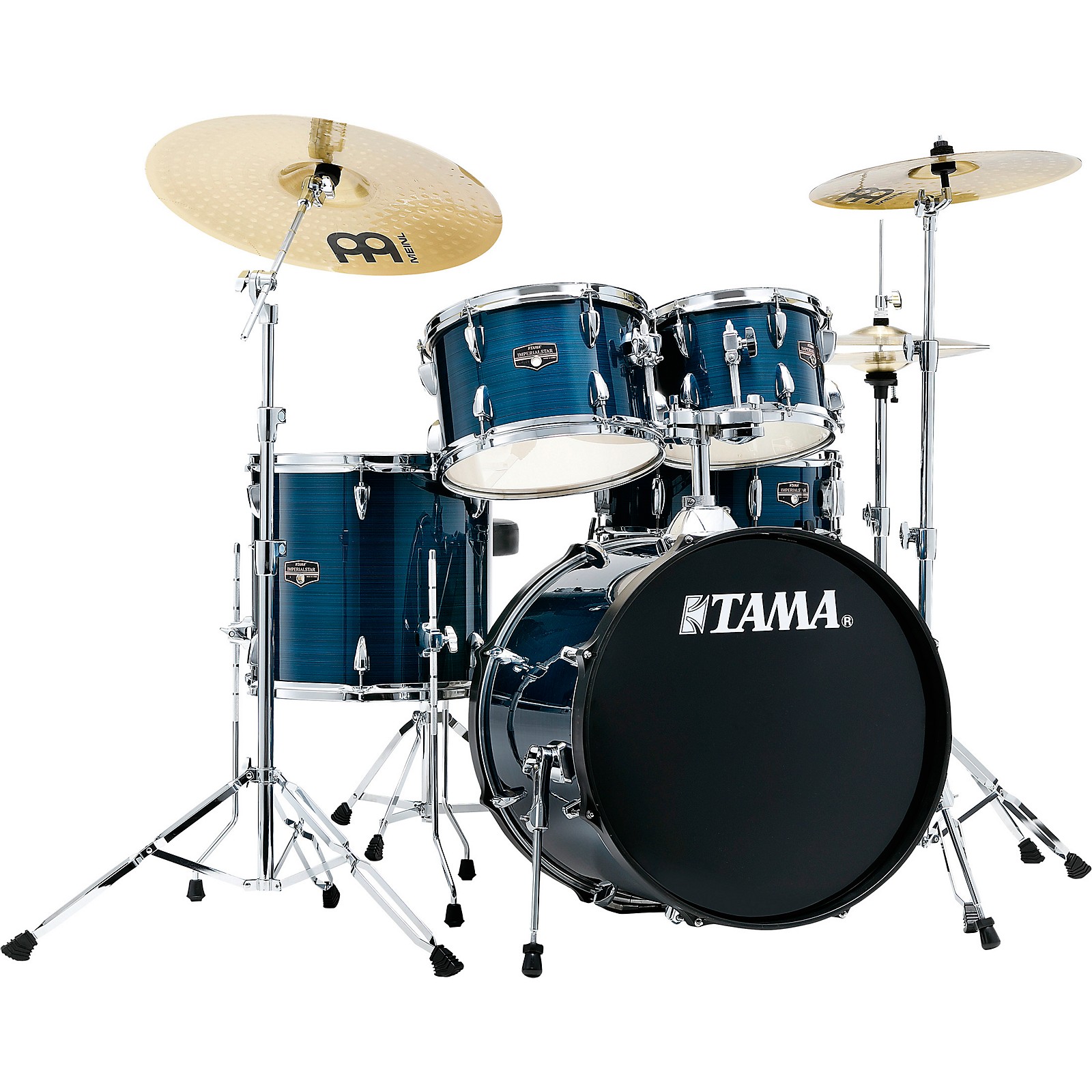TAMA Imperialstar 5Piece Complete Drum Set with Meinl HCS cymbals and