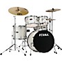 TAMA Imperialstar 5-Piece Complete Drum Set with Meinl HCS cymbals and 20 in. Bass Drum Vintage White Sparkle