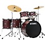 TAMA Imperialstar 6-Piece Complete Drum Set with Meinl HCS Cymbals and 22 in. Bass Drum Burgundy Walnut Wrap