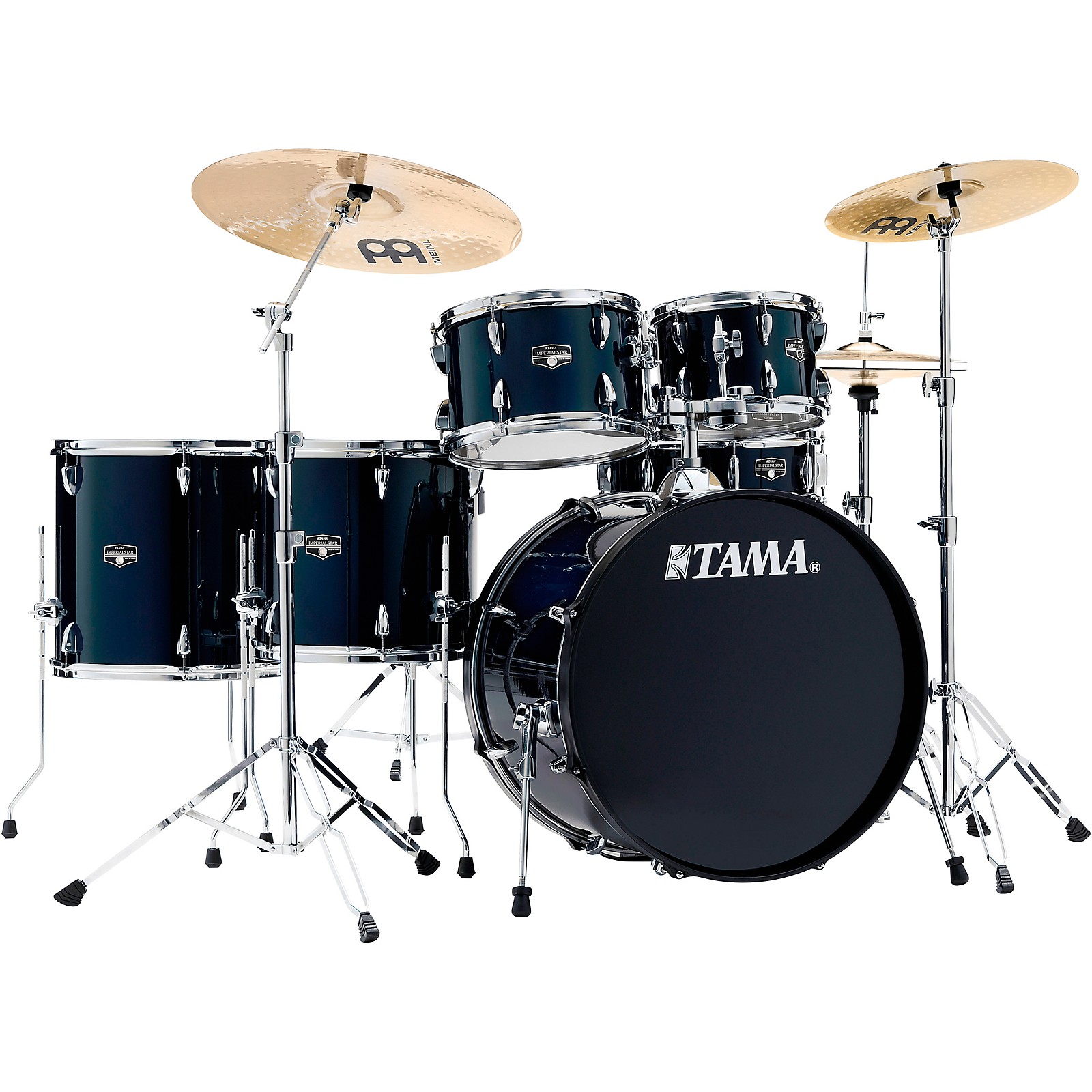 TAMA Imperialstar 6-Piece Complete Drum Set with Meinl HCS Cymbals and ...