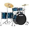 TAMA Imperialstar 6-Piece Complete Drum Set with Meinl HCS Cymbals and 22 in. Bass Drum Candy Apple MistHairline Light Blue