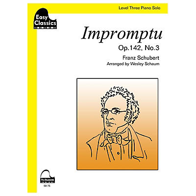 SCHAUM Impromptu, Op. 142, No. 3 Educational Piano Series Softcover