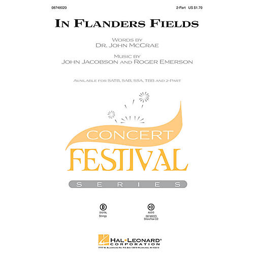 Hal Leonard In Flanders Fields ShowTrax CD Arranged by Roger Emerson