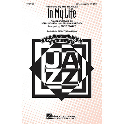 Hal Leonard In My Life SSAA A Cappella by The Beatles arranged by Steve Zegree