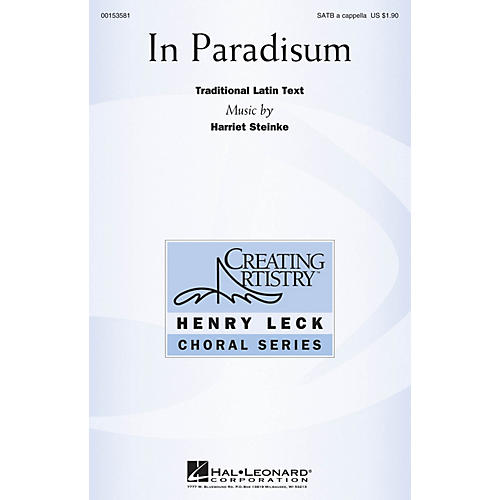 Hal Leonard In Paradisum SATB a cappella composed by Harriet Steinke