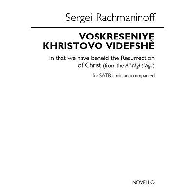 Novello In That We Have Beheld the Resurrection of Christ SATB a cappella by Sergei Rachmaninoff