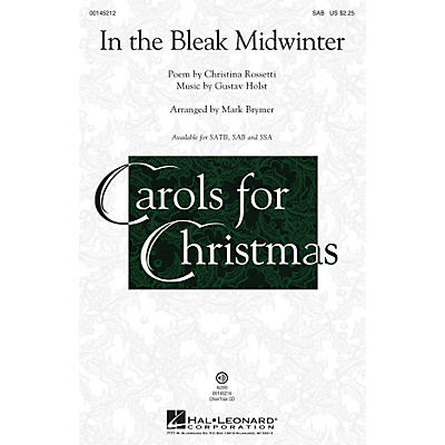 Hal Leonard In the Bleak Midwinter SAB arranged by Mark Brymer