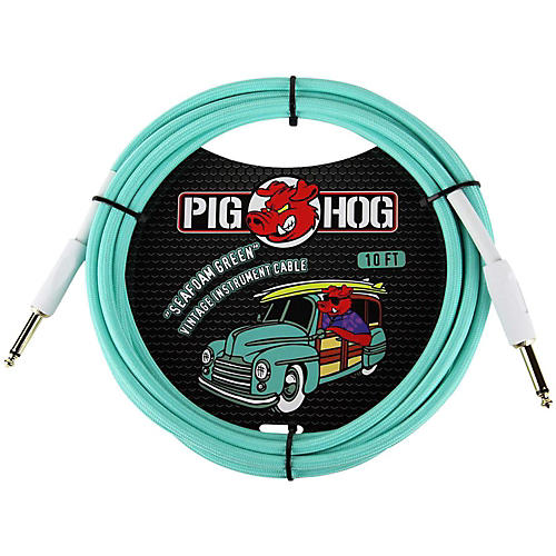 Pig Hog Instrument Cable 10 ft. Seafoam Green