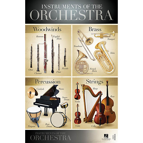 Hal Leonard Instruments of the Orchestra Wall Poster - 22 inch x 34 inch