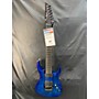 Used Agile Interceptor Pro 727 7 String Solid Body Electric Guitar Trans Blue