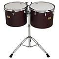 Yamaha Intermediate Single Head Concert Tom Set with WS-865A Stand Darkwood Stain Finish 13 and 14 in.Darkwood Stain Finish 13 and 14 in.