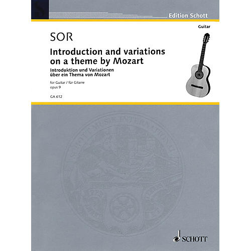 Schott Introduction and Variations on a Theme of Mozart, Op. 9 (Guitar Solo) Schott Series