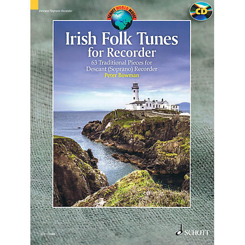 Irish Folk Tunes for Descant Recorder (63 Traditional Pieces) Woodwind Series Softcover with CD