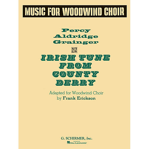 G. Schirmer Irish Tune Ww Choir Full Score Concert Band Composed by P Grainger