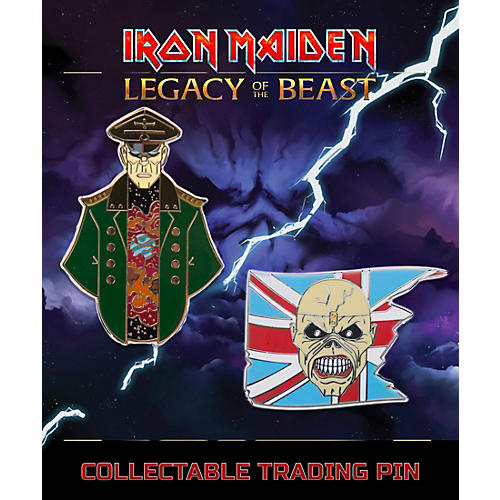 Iron Maiden Set #1 Trooper Eddie and General Lapel Pin 2-Pack